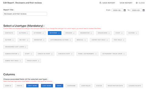 Abstract import, export and reporting tools