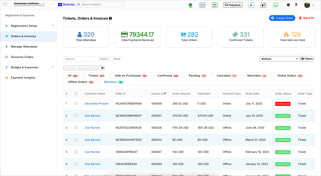 Membership revenue and plan management