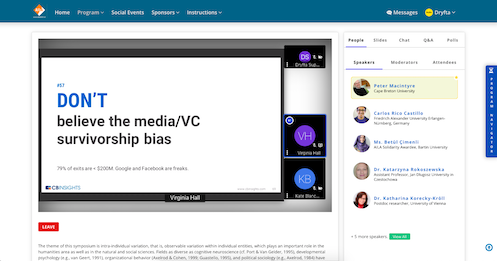 Virtual meeting access connected to the programme