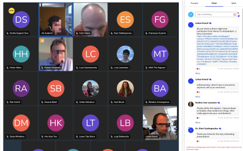 Interactive virtual meeting controls in Dryfta